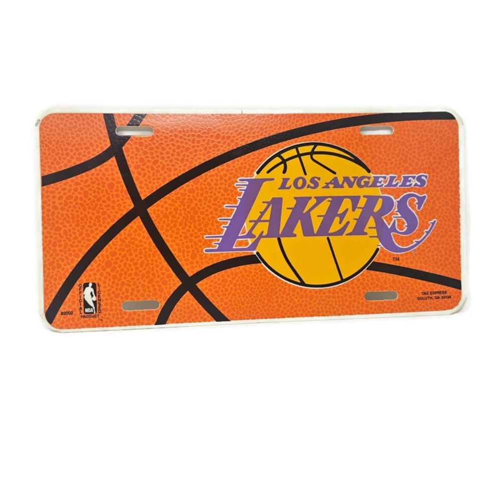 Vintage Los Angeles Lakers Regular Size Plastic License Plate by Tag Express